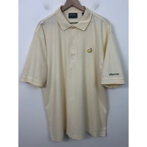 Vintage Masters Collection Mens XL Yellow Mercerized Cotton Golf Polo Shirt